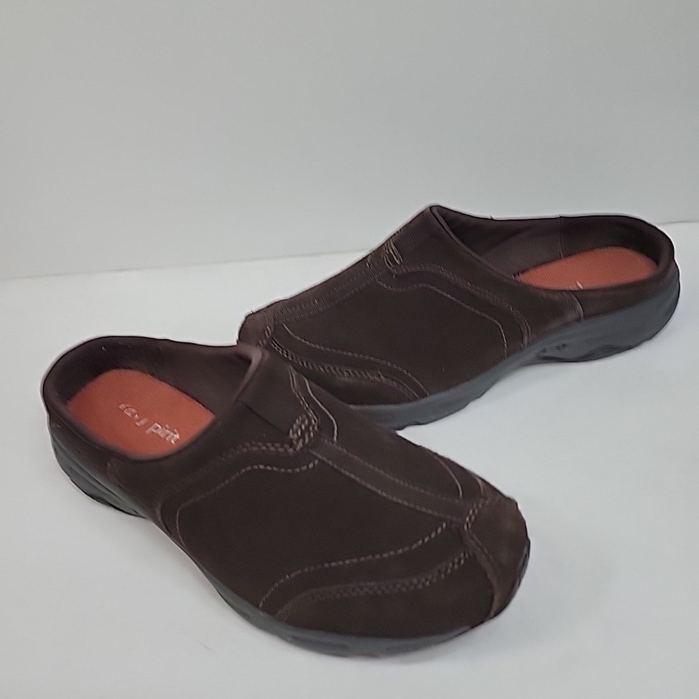 Easy Spirit Traveltime Size 9‎ Brown Suede Mule Slip On Comfort Walking